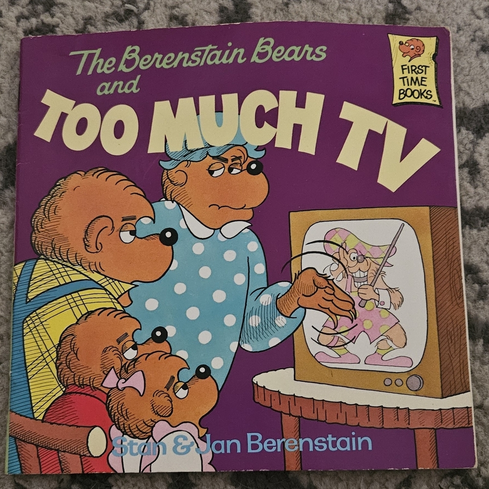 The Berenstain Bears And Too Much TV Vintage Children’s Book 1984